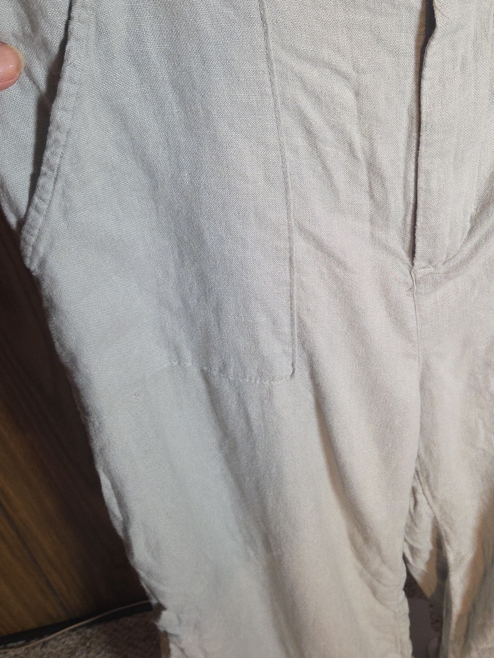 Abercrombie & Fitch Sloan Tailored Sage Wide Leg Linen Pants - Picture 7 of 9